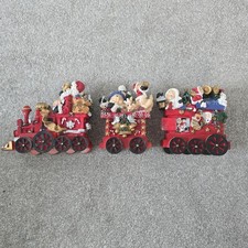 Vintage 2002 - 3 Piece Christmas Train Set - Original Box- Large Train Set VGC