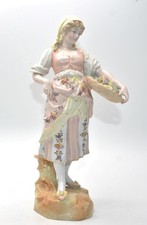 Large Antique Volkstedt / Dresden German Porcelain Figure Figurine Arrow Mark