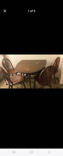 Dark wood brown oval - dark,
