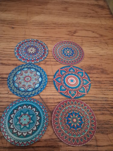 Mosaic effect coasters - 6, x