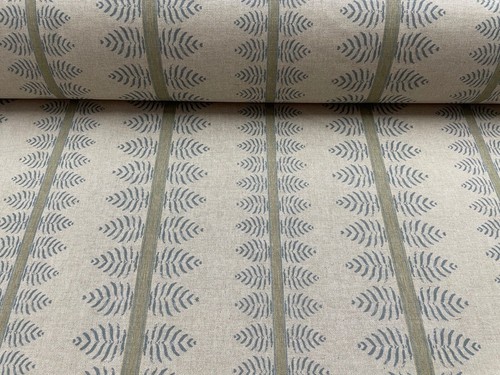 Woodperry stripe fabric linen - stripe,