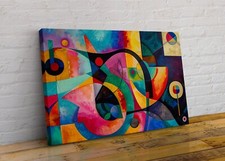 Wassily Kandinsky Style Picture Abstract 3 Framed Canvas Wall Art Painting Print