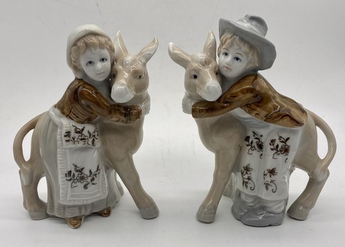 Vintage donkey figurines - vintage,