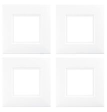 4 x SINGLE LIGHT SWITCH SOCKET WHITE FINGER PLATE SURROUND WALL PANEL COVER