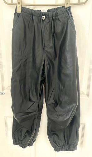 Zara girls black faux leather - zara,