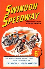 SPEEDWAY PROGRAMME - Swindon v