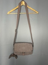 Kipling Small Pink Taupe Crossbody Shoulder Bag w/ Angelines Monkey Charm Travel