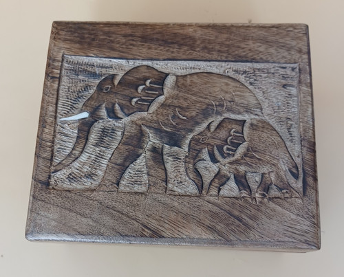 Chunky wooden jewellery box - chunky,