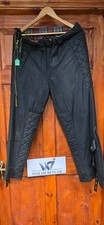 Vintage BELSTAFF TOURMASTER TROPHY Trousers  80's Waxed Cotton Motorcycle MEDIUM