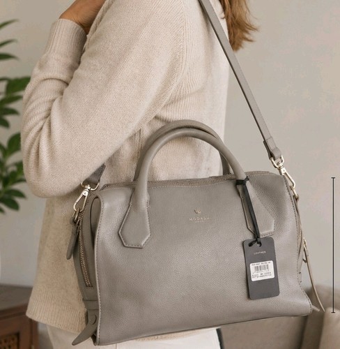 Modalu grey leather - grey,