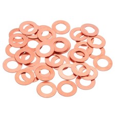 40Pcs M10 Flat Copper Washers