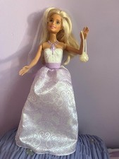 BARBIE “BRIDE" dressed in Pretty White/Lilac Gown with accessories 