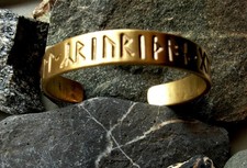 Handmade Brass Rune Bracelet