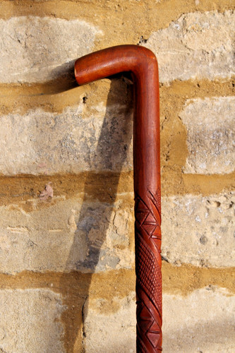 Walking hiking wooden stick - wooden,