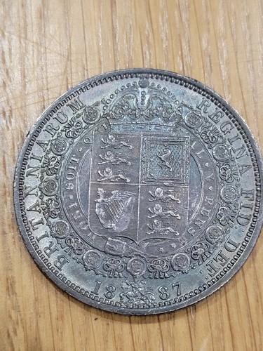 1887 half crown high grade - half,