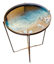 Beautiful Beach Sand Theme Resin Tray Table