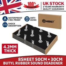 8X Butyl Sound Deadening Mat Car Silent Compact Van Proofing 4.2mm 50% Thicker