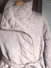 Ladies Next Taupe Quilted Coat- Size 10