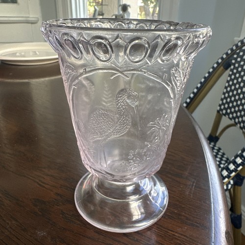 Antique dithridge glass stork - glass,