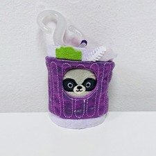 Squishmallows Galci The Raccoon Trash Can 2" Mini Squishville Style Play Clips