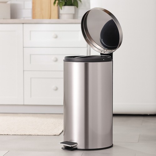 12l pedal bin stainless steel - pedal,