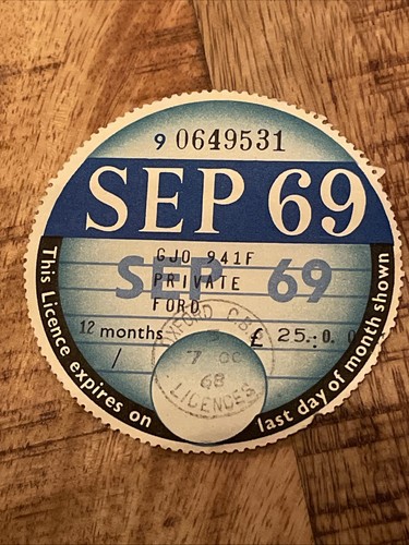 Old vintage tax disc - tax,