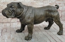 BULLDOG BRONZE English Bull dog Garden Yard Outdoor Indoor LIFE SIZE Statue