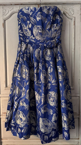Vintage 1950s strapless blue - 1950s,