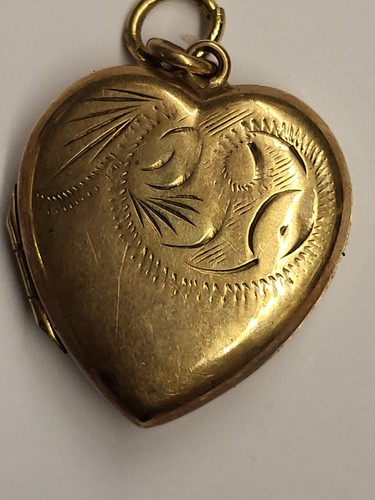 Antique 9ct gold - gold, heart