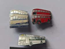 Vintage Bus & Tram Pin Badges
