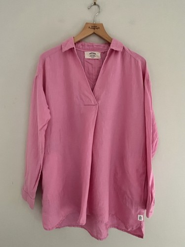 100 linen pink - pink, oversized
