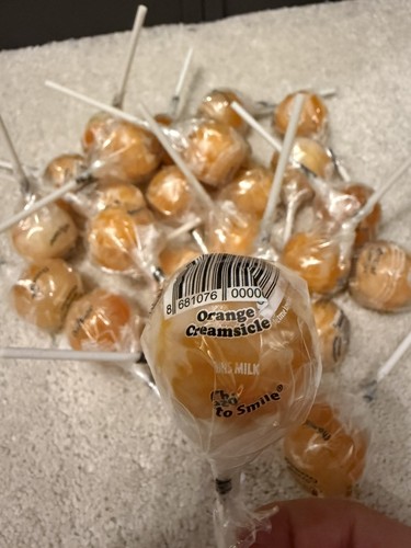 Orange creamsicle lollipops - creamsicle,