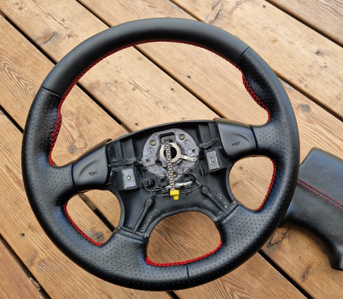 New leather steering - new,