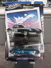 NEW Hot Wheels jaguar lightweight E type. national icons, silver series