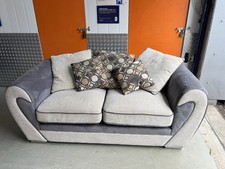 Grey/Beige Two-Seater(Small 3-seater) Sofa with Cushions