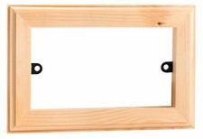 Varilight XKD Surface Mounted Pattress Box Double Kilnwood Unfinished Wood