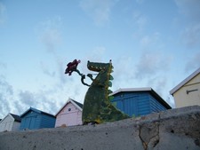 driftwood croc sculpture-with