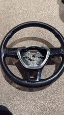 Genuine OEM VW T6 Transporter, black leather steering wheel. Highline Amerock
