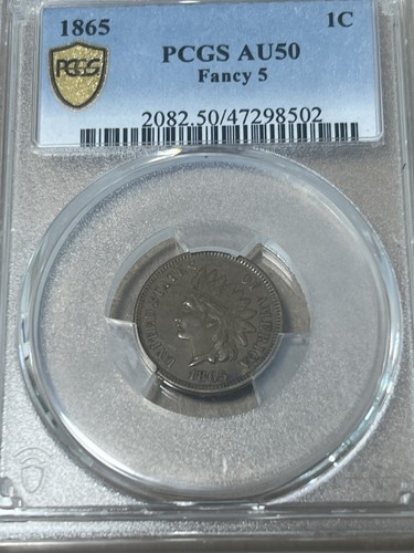1865 fancy indian head cent - fancy, 5