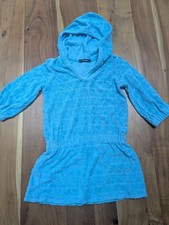Girls' Towelling Hooded Poncho Beach Dress Cover-Up, Size 4-5 Years