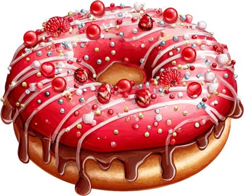 Valentine day donut wall art - valentine's,