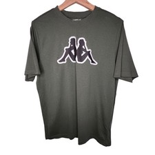 Kappa T Shirt Mens Medium Khaki Olive Green Logo Spell Out Short Sleeve BNWOT