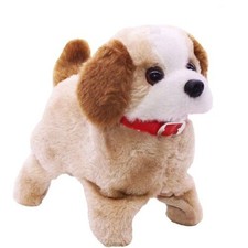 Toy Dog Barking, Flip Sit, and Walks New (Beige only )UK seller