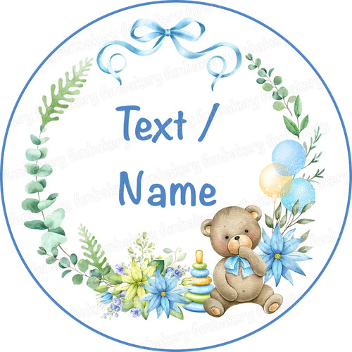 Teddy bear cake topper - teddy, party