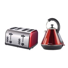 Electric Kettle & Toaster Sets Stainless Steel Kettle with Toaster Wide Slot