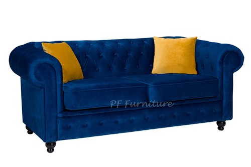 New plush velvet chesterfield - plush,
