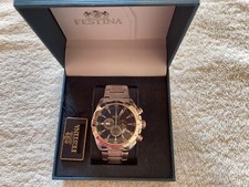 Genuine Festina Mens Dual Time Chronograph Watch F16488