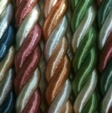 8mm Unflanged 2/3 Tone Barley Twist Cord Piping Rope Trim Braid (1030) Per Metre