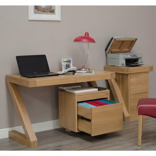 Solid oak desk - solid, filing