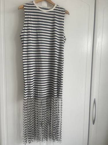 Zara black white striped - &,